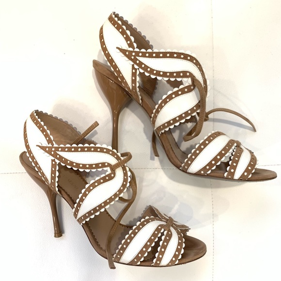 EMPORIO ARMANI Two Tone Sandals Sz 41 - Picture 5 of 8